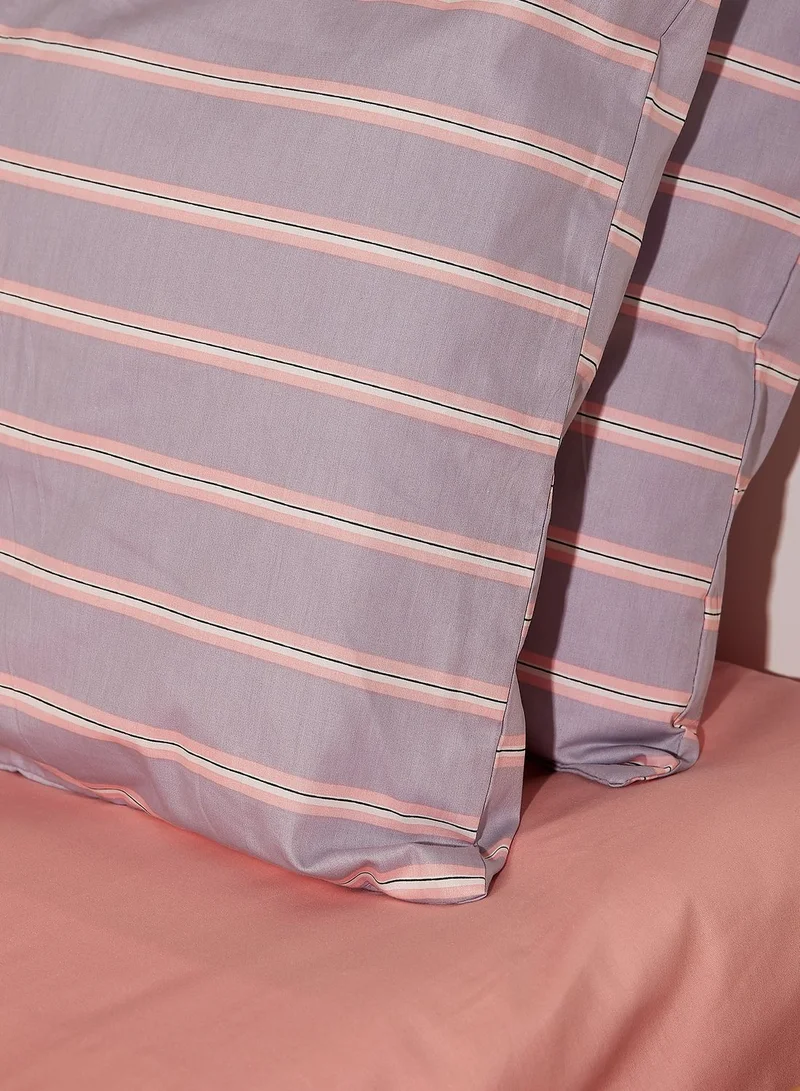 Pink Cactus Stripe Bedding Set