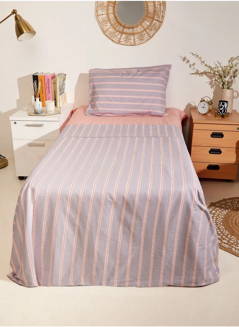 Pink Cactus Stripe Bedding Set