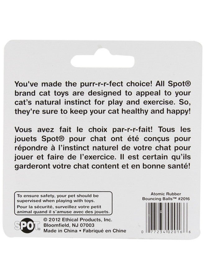 SPOT Atomic Rubber Bouncing Balls - Play Toy for Cats and Kittens, Bumpy Shape Makes Playing More Fun, Great to Keep Cats Entertained and Exercised - 1.5 inch, 2-Pack - Image 2