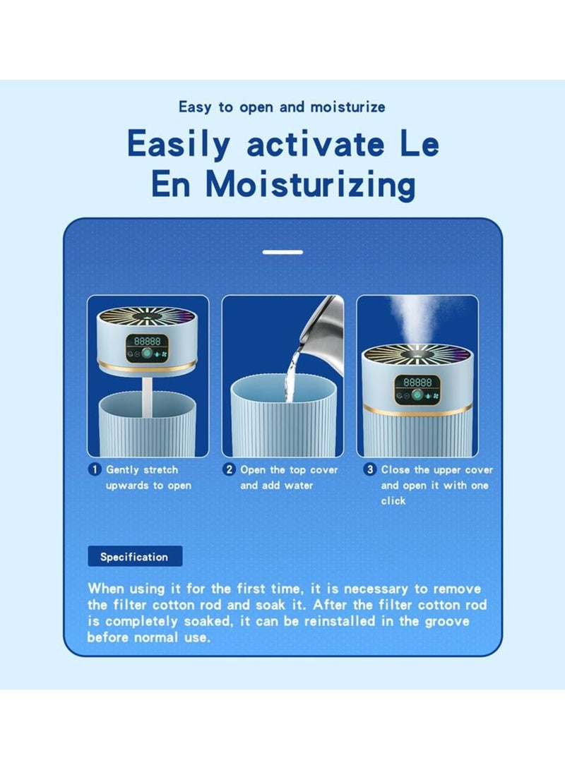 SYOSI Cool Moisture Humidifier, 1.1L Humidifier Invisible Moisture Humidifier Automatic Shut-Off Humidifier Night Light Humidifier Moisture Control Humidifier for Bedroom,Office, and Daily Use - Image 3