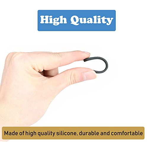 OPUGIT 8 Pairs Eyeglass Replacement Temples, Silicone Glasses End Tips Ear Sock Sleeve for Thin Metal Eyeglass Legs, Black - Image 4
