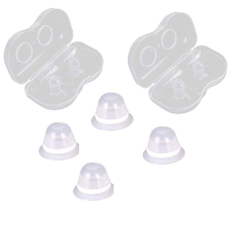 Finever 2Pair Nipplesuckers Nipple Corrector for Flat Inverted Nipples for Breastfeeding Mother or Women Silicone with Clear Case - Image 5