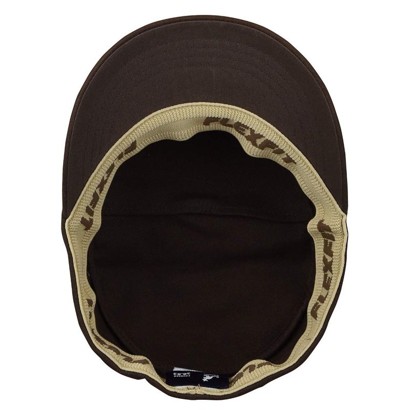 KANGOL قبعة الجيش من قطن كانغول - بني / L / XL - Image 5
