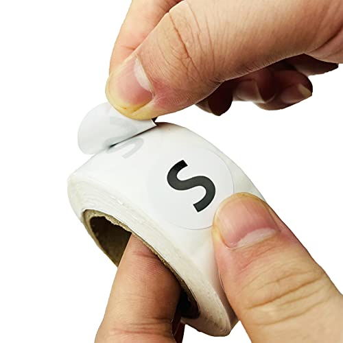 FuraHa 3500 PCS Clothing Size Stickers Labels 7/8" Round Self Adhesive Size Stickers for Clothing T Shirts Retail, 5 Sizes (S, M, L, XL, XXL) - Image 3