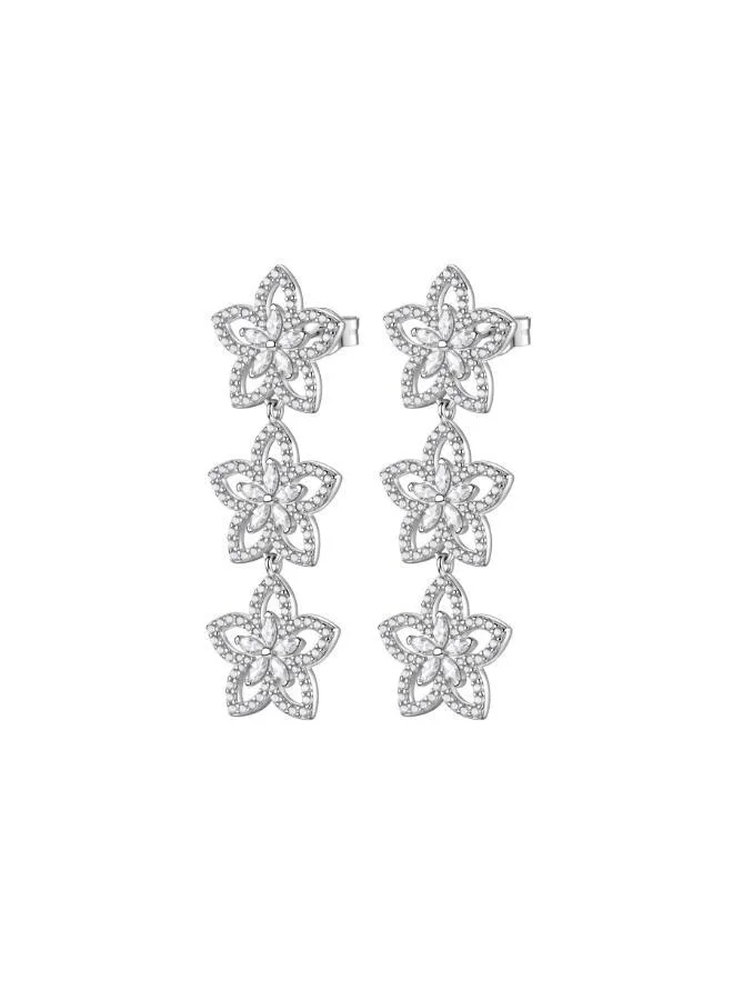 Rosato Gaia Sterling Flower Dangling Earrings