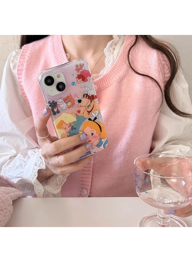 NIBEMINENT Protective TPU Case Cover For iPhone 17 Pro, Alice's Little Animals With Color Diamond Card Paper - Image 2