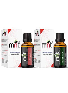 MNT Combo Set of Argan Cold Pressed Carrier Oil and Rosemary Essential Oil (Each 15ML) Ideal for use in Hair loss Promotes Hair & Beard Growth Moisturizes Skin Health Benefit Massage  - Image 3