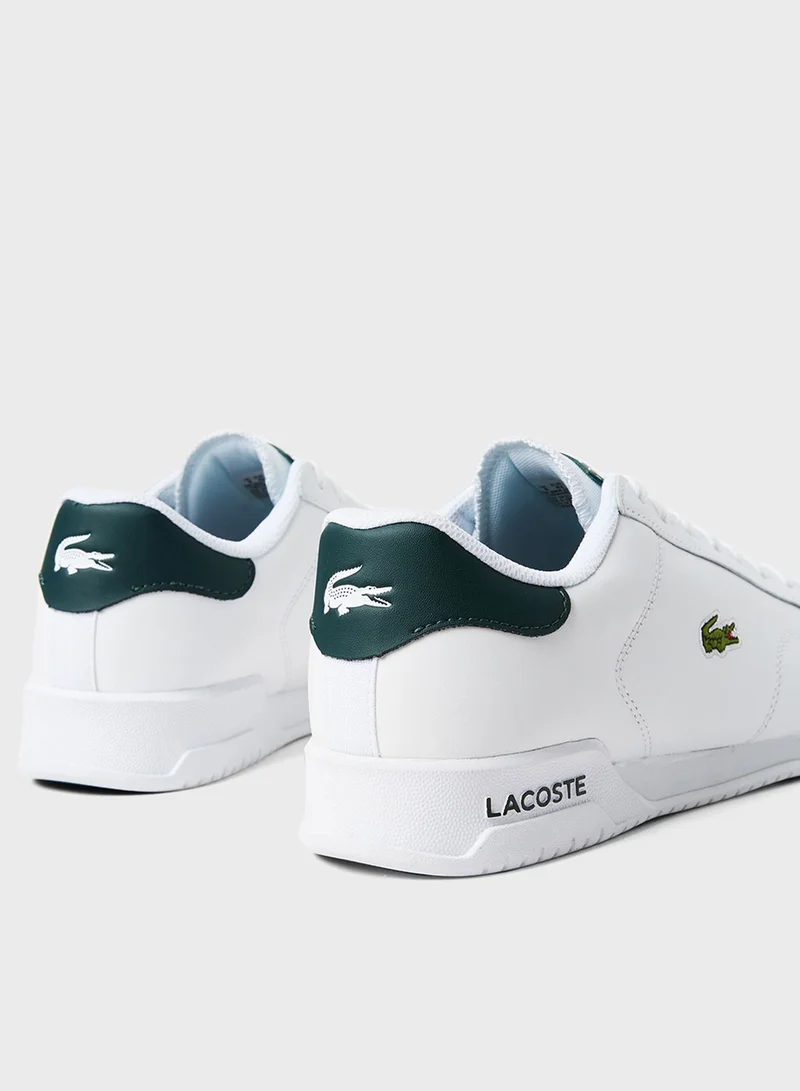 LACOSTE Twin Serve Leather Sneakers