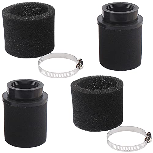 LIYYDS 2Pcs Universal 44mm 45mm 46mm Black Double Foam Pod Performance Filter for 50cc - 90cc 110cc 125cc ATV Quad Scooter Go Kart Moped Pit Dirt Super Bike - Image 1