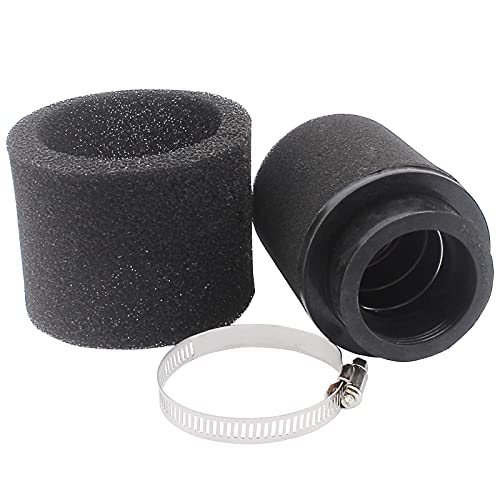 LIYYDS 2Pcs Universal 44mm 45mm 46mm Black Double Foam Pod Performance Filter for 50cc - 90cc 110cc 125cc ATV Quad Scooter Go Kart Moped Pit Dirt Super Bike - Image 4