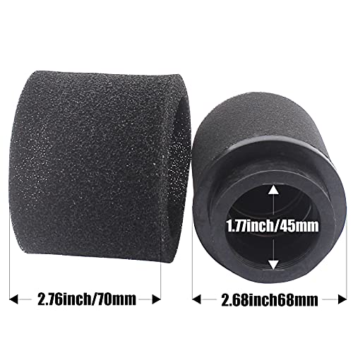 LIYYDS 2Pcs Universal 44mm 45mm 46mm Black Double Foam Pod Performance Filter for 50cc - 90cc 110cc 125cc ATV Quad Scooter Go Kart Moped Pit Dirt Super Bike - Image 3