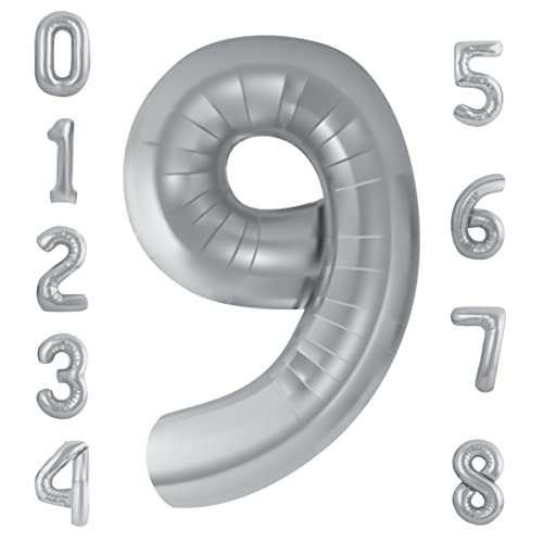 JUST PARTY 16 Inch Silver 3 Number Foil Balloons for Birthday/Anniversary/Bachelorette/Wedding/Farewell & Other Ocassions, Make Your Own Custom Phrase - Image 4