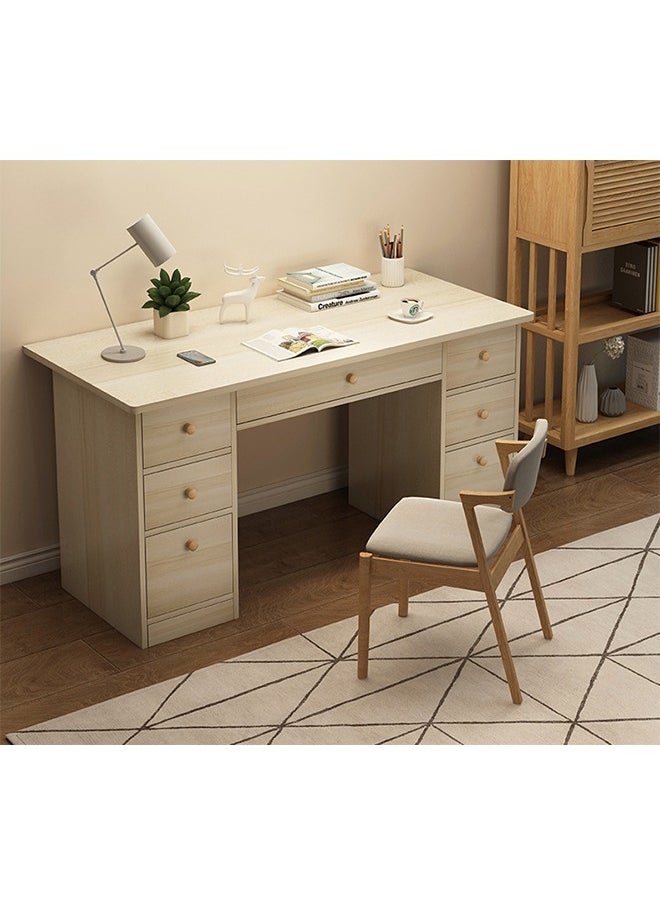 CityRiya-Long - Computer Desk Home Office Computer Table 120cm Gaming Desk PC Laptop Table Desk Game Desk Writing Study Desk Workstation Modern Simple Office Computer Table Study Table with Shelves - Image 1