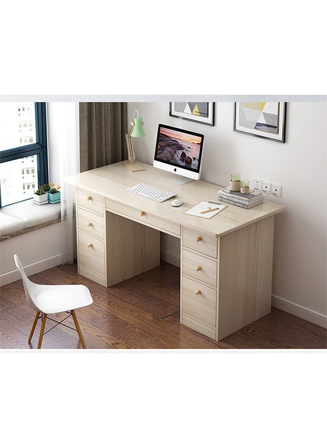CityRiya-Long - Computer Desk Home Office Computer Table 120cm Gaming Desk PC Laptop Table Desk Game Desk Writing Study Desk Workstation Modern Simple Office Computer Table Study Table with Shelves - Image 1