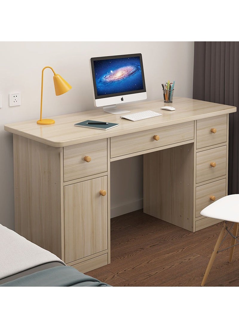 CityRiya-Long - Computer Desk Home Office Computer Table 120cm Gaming Desk PC Laptop Table Desk Game Desk Writing Study Desk Workstation Modern Simple Office Computer Table Study Table with Shelves - Image 1