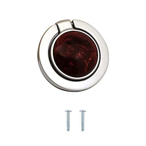 VOLO Round Red Drawer Puller Knob for Drawers and cabinets (Pack of 1) (Color : Satin) - Image 1
