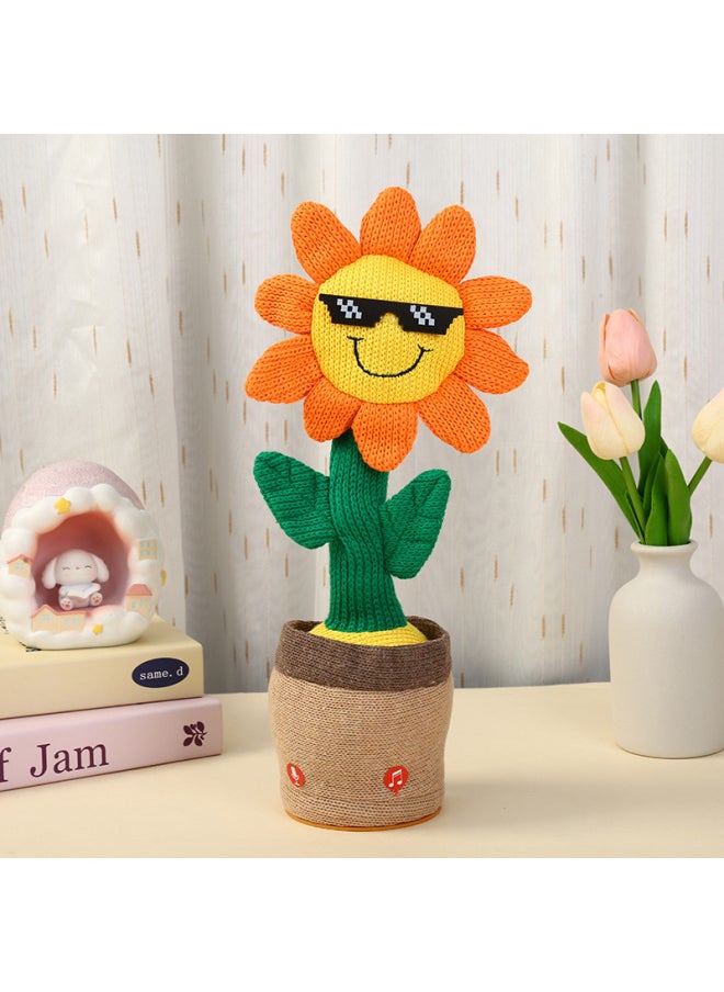 Net Red Explosions Sunflower Dancing Cactus Singing Children's Toys Boys And Girls Holiday Gifts Wholesale-Color:Orange-Specifications:Organic Core  - Image 4