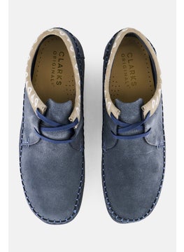 clarks Men Standard Weaver Lace Up Boat Shoes, Light Navy  - Image 3