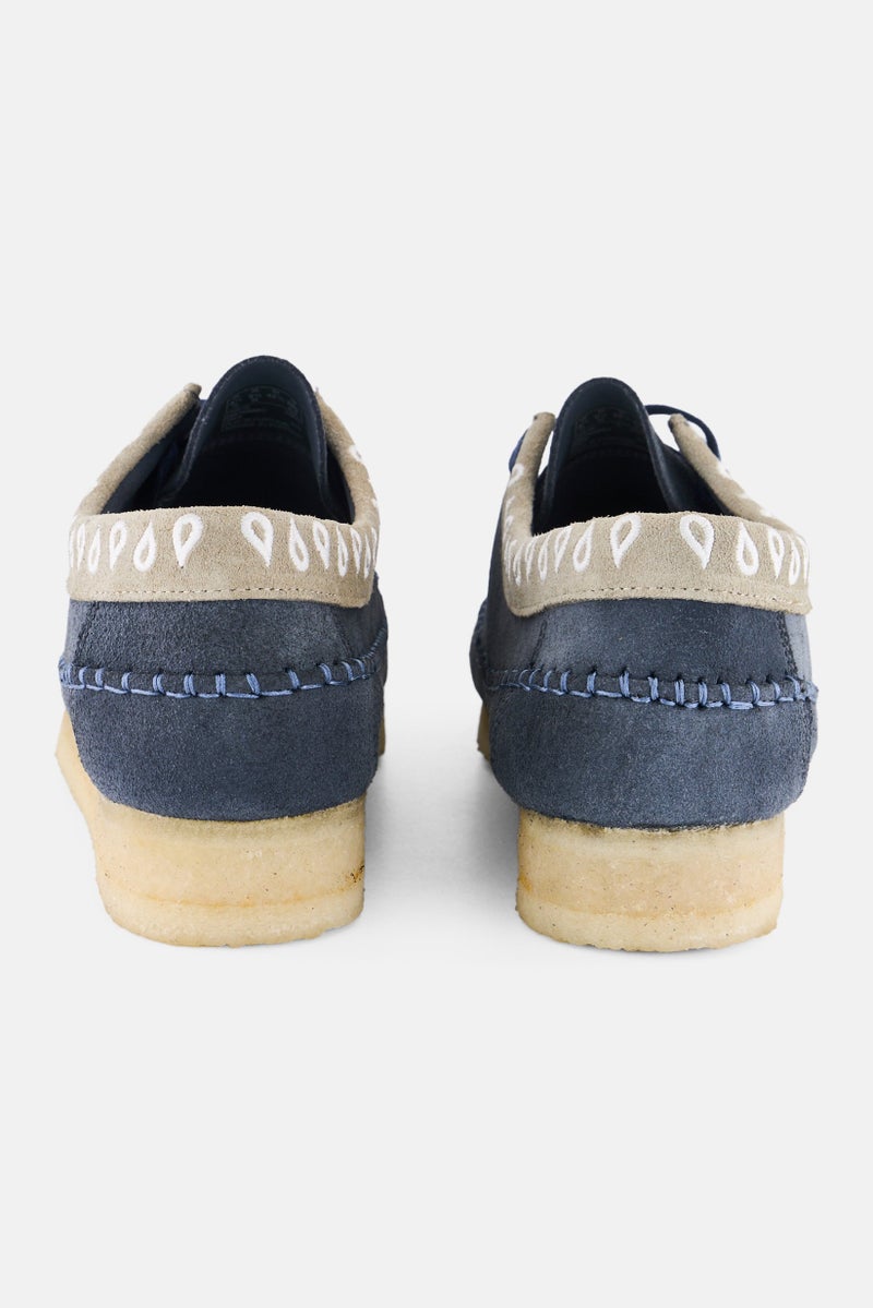 clarks Men Standard Weaver Lace Up Boat Shoes, Light Navy  - Image 4