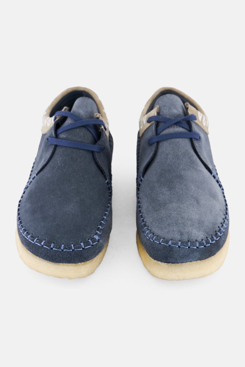 clarks Men Standard Weaver Lace Up Boat Shoes, Light Navy  - Image 2