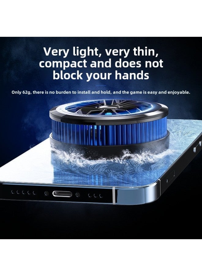 Semiconductor Magnetic Suction Mobile Phone Radiator Flat Panel Live Universal Chicken Cooling Speed Fan-Color:Black [Upgraded Version]]  - Image 3