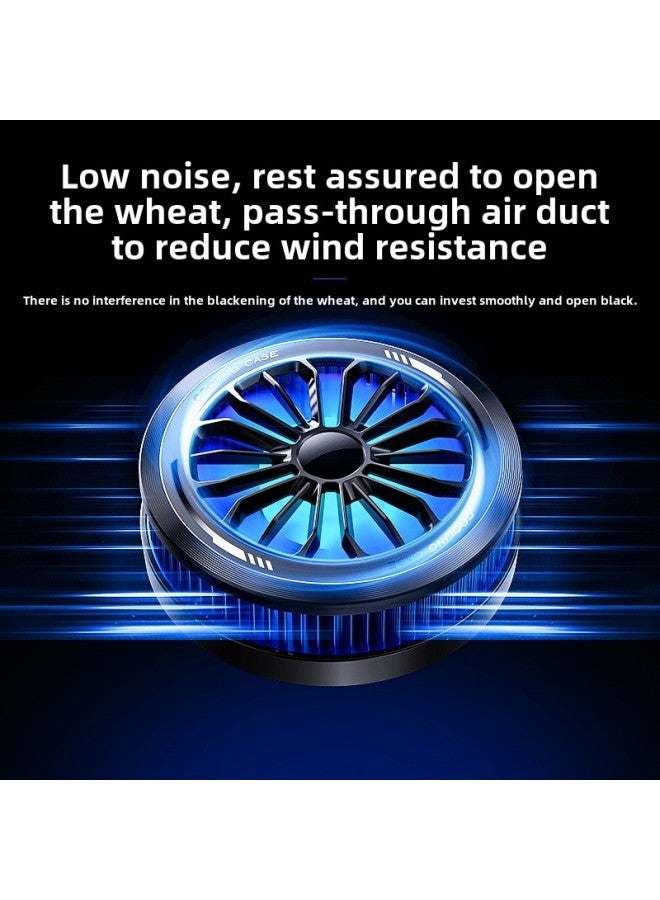 Semiconductor Magnetic Suction Mobile Phone Radiator Flat Panel Live Universal Chicken Cooling Speed Fan-Color:Black [Upgraded Version]]  - Image 4