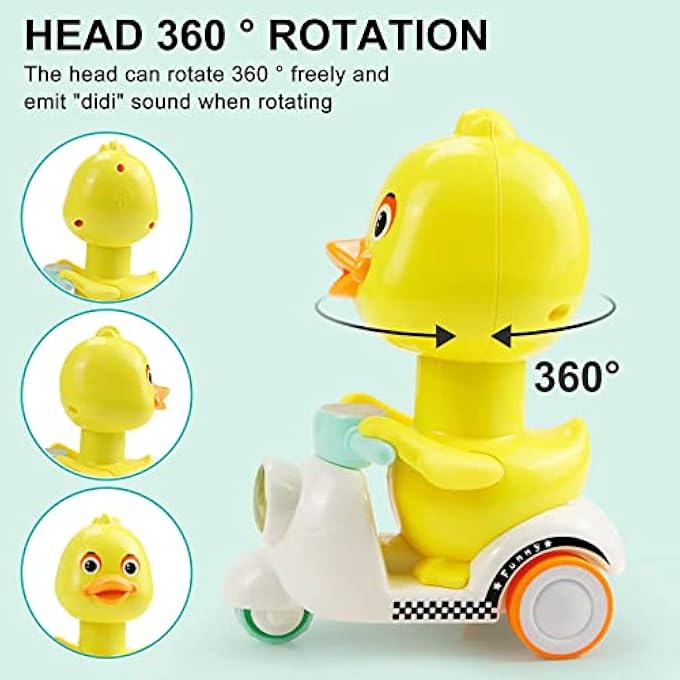 2 PCS ANIMAL CARTOON CARS FOR TODDLERS 1 2 3, BABY DUCK TOY CARS FOR 1 2 YEAR OLD TODDLER, TODDLER BOY TOYS FOR 1 YEAR OLD BOY AND GIRL, BIRTHDAY GIFTS FOR BABY TOYS 12-18 MONTHS - Image 4