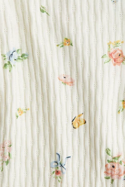 H&M Flounce-trimmed cotton top