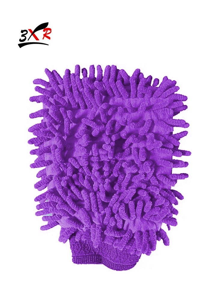 3XR - 3XR Two Sided Wash Glove 1 Pcs Microfiber Soft Washing Mitt For Car Home Cleaning, Multipurpose Use - Image 1