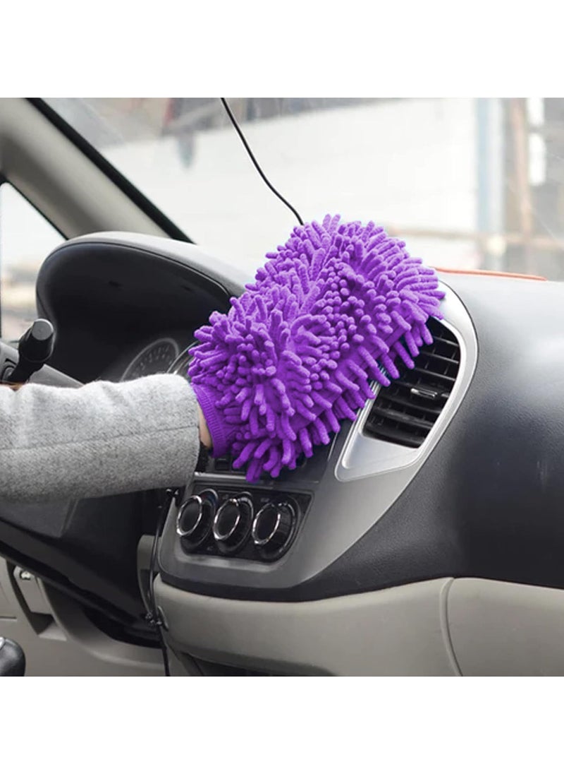 3XR - 3XR Two Sided Wash Glove 1 Pcs Microfiber Soft Washing Mitt For Car Home Cleaning, Multipurpose Use - Image 1