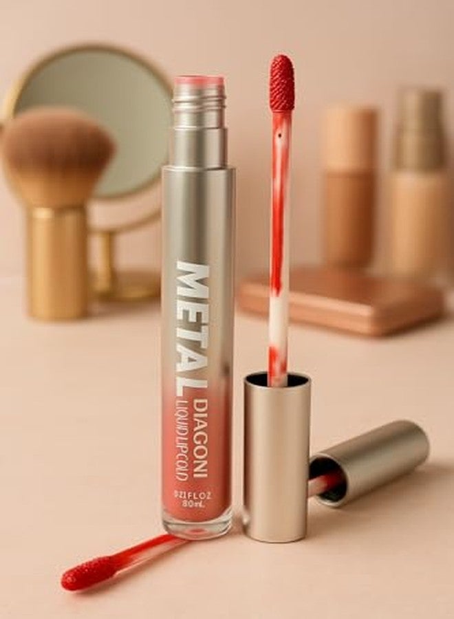 MAKE UP FOR LIFE Metal Diaoni Liquid Lip Color - High-Shine Metallic Finish, Long-Lasting, Smudge-Proof & Lightweight Lip Stain for Bold Glamorous Lips - Image 4