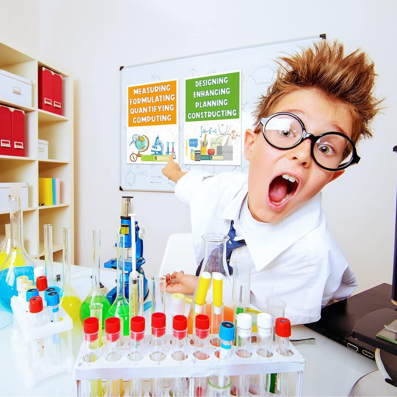 كلاراكو مجموعة لوحة إعلانات العلوم الجذعية المكونة من 40 قطعة، ديكورات الفصول الدراسية الجذعية، ملصقات العلوم، قصاصات على شكل تروس، لافتة للمعلمين، ديكور حائط لمرحلة ما قبل المدرسة والمرحلة الابتدائية والمتوسطة، لوازم الحفلات المكتبية - Image 5