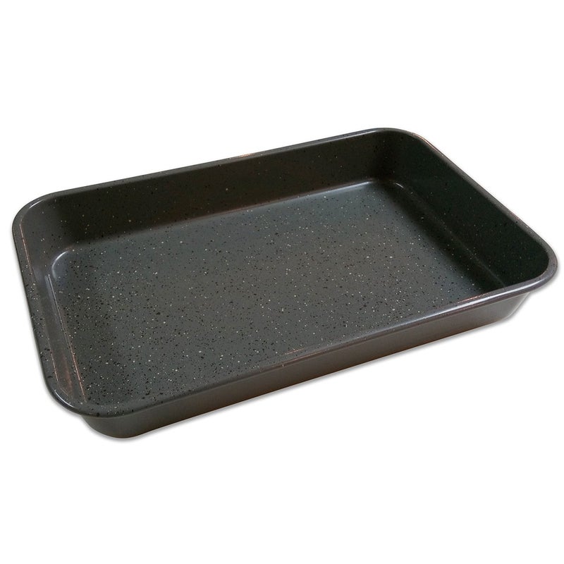 casaWare Toaster Oven Baking Pan 7 x 11-inch Ceramic Coated Non-Stick (Silver Granite) - Image 2