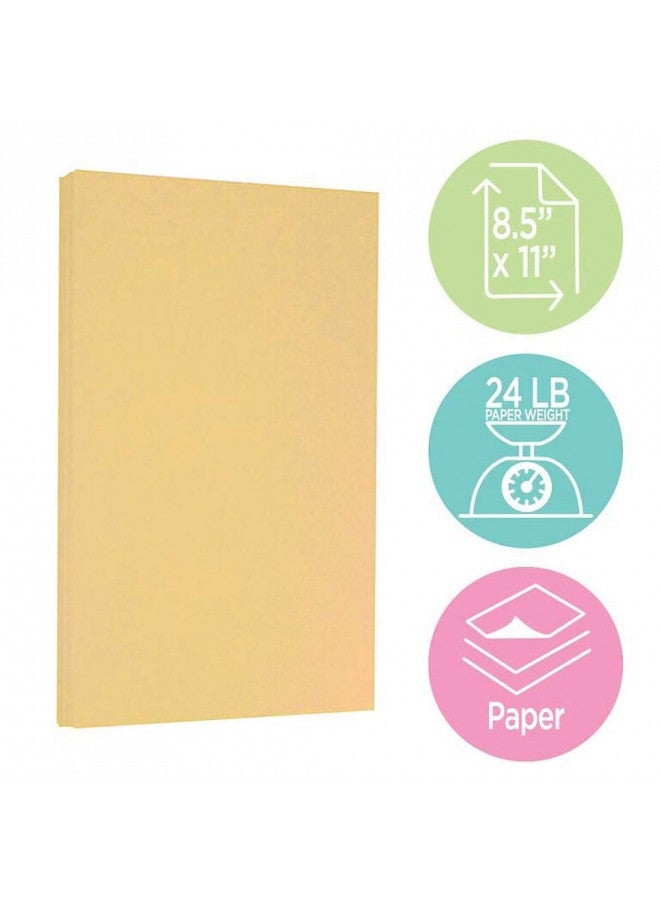 JAM PAPER Parchment 24lb Paper - 90 GSM - 8.5 x 11 - Antique Gold Recycled - 100 Sheets/Pack - Image 4