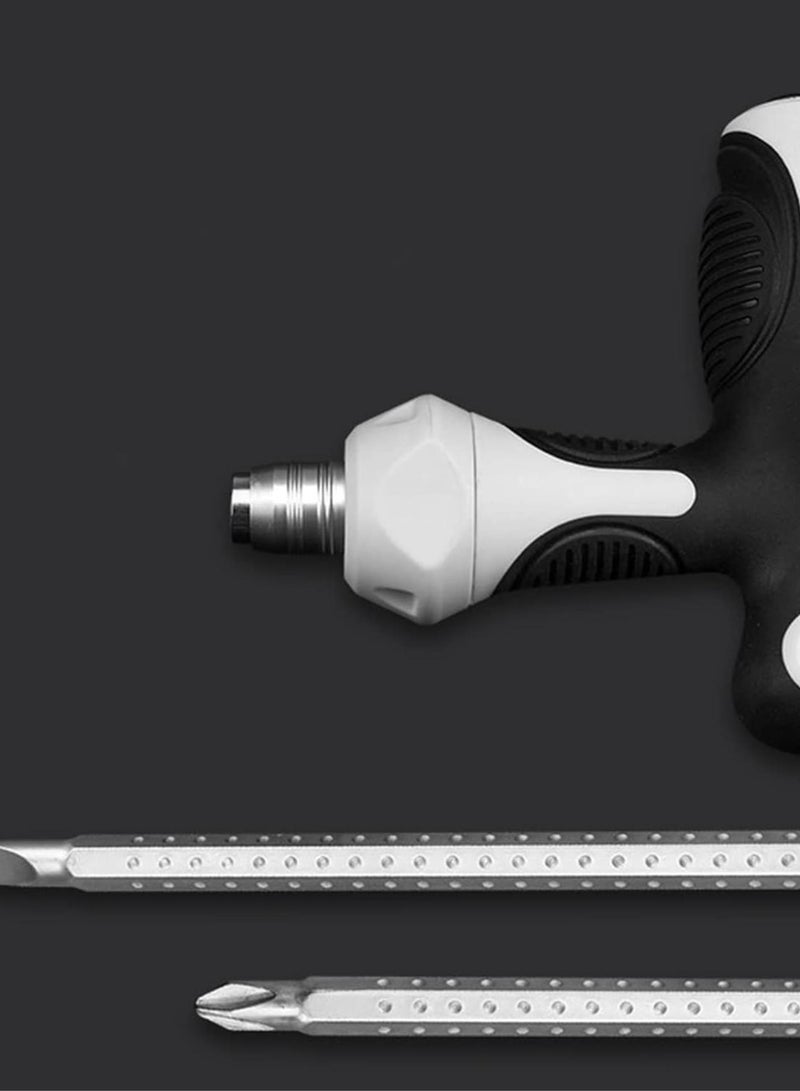 GGOOT 1 x Expansion Slotted Screwdriver, Cross Word Ratchet Screwdriver, Manual Hardware Tool, Crosshead Screwdriver  - Image 3