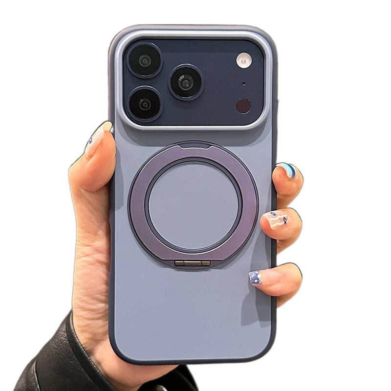 غطاء MagSafe بPC باللون أزرق مغناطيسي بوظيفة حامل لـ iPhone 17 / 17 Air / 17 Pro / 17 Pro Max مع مغناطيس قوي وحامل قائم مع مقاوم للصدمات مع لمسة نهائية غير لامعة مع حماية من السقوط - Image 1