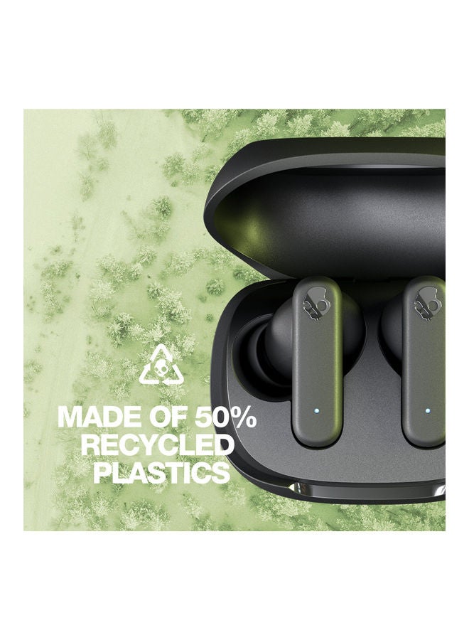 Skullcandy Smokin' Buds Wireless Earbuds With Supreme Sound, 50 Percent Renewable Plastics, Microphone, 20 Hours Battery, Bluetooth For iPhone, Android, And More True Black - Image 4