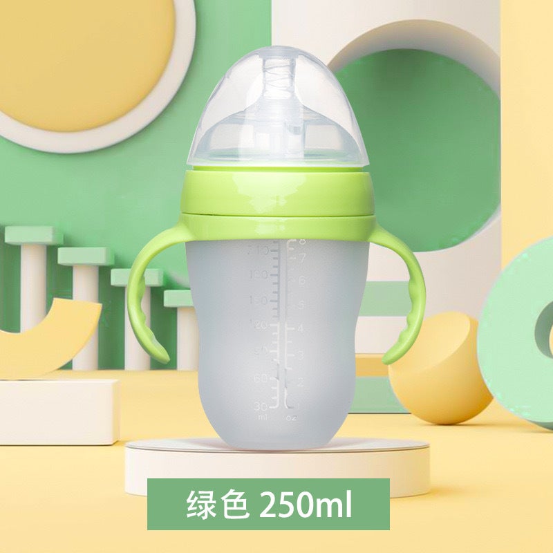 Nano Silver Antibacterial Silicone Bottle 70 Caliber Shixi Bottle Anti-Fall And Anti-Choking Gods For Weaned Babies - Image 1