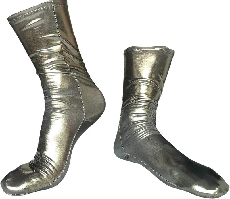 Unisex Shiny Metallic Costume Socks