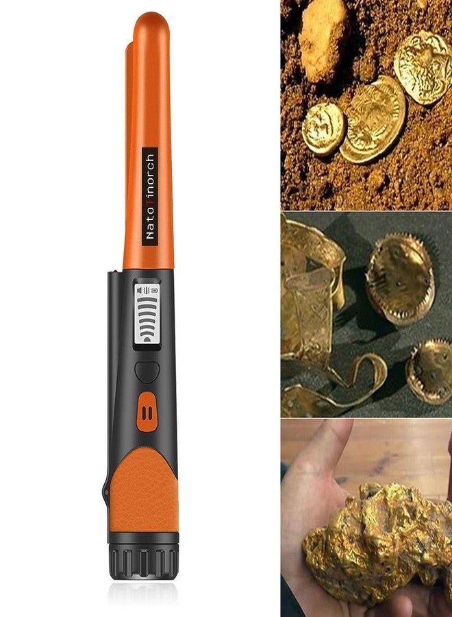 Natotinorch Hand Metal Detector, High Sensitivity Metal Detector with LCD Display&Belt Holster,360°Scanning,All Metal Finder Locating Gold Coin Silver Jewelry Waterproof - Image 5