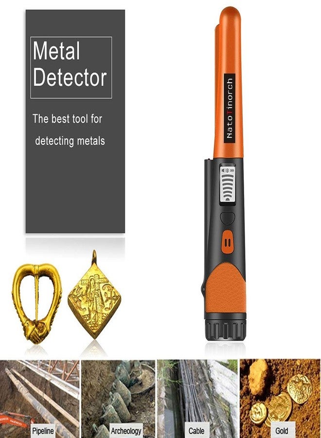 Natotinorch Hand Metal Detector, High Sensitivity Metal Detector with LCD Display&Belt Holster,360°Scanning,All Metal Finder Locating Gold Coin Silver Jewelry Waterproof - Image 4