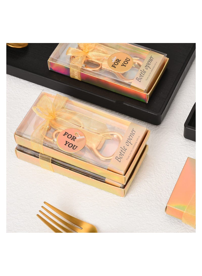 XiuWoo 6PCS Gold 60th Bottle Opener, Birthday Favors Golden Wedding Party Commemorative Items Milestone Accessories Elegant Openers for Celebration Decorations - Image 3