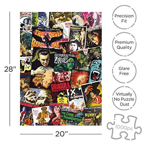 AQUARIUS Hammer Classic Horror Movies Collage 1000 Piece Jigsaw Puzzle Glare Free Precision Fit Virtually No Puzzle DustOfficially Licensed Hammer Merchandise Collectibles20 x 28 65336 - Image 5