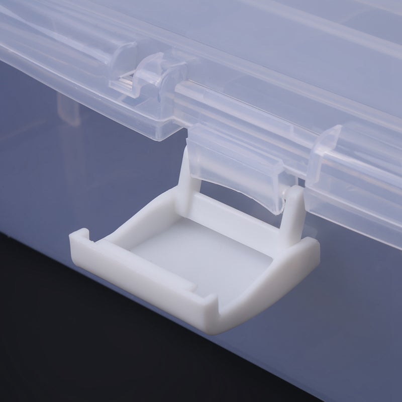 Plastic Foldable Three Layers Storage Box Tool Organizer Container Case w/HandleTransparent - Image 2