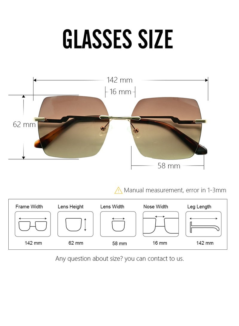 دلس دي إل إس نظارات شمسية للرجال والنساء - إطار معدني كبير الحجم مع عدسات محمية من الأشعة فوق البنفسجية متعددة الاستخدامات (MS9001-C2) - Image 3