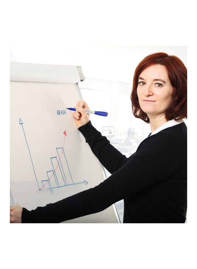 NIBEMINENT 8-Piece Dry Markers With Eraser Cap Multicolour - Image 2