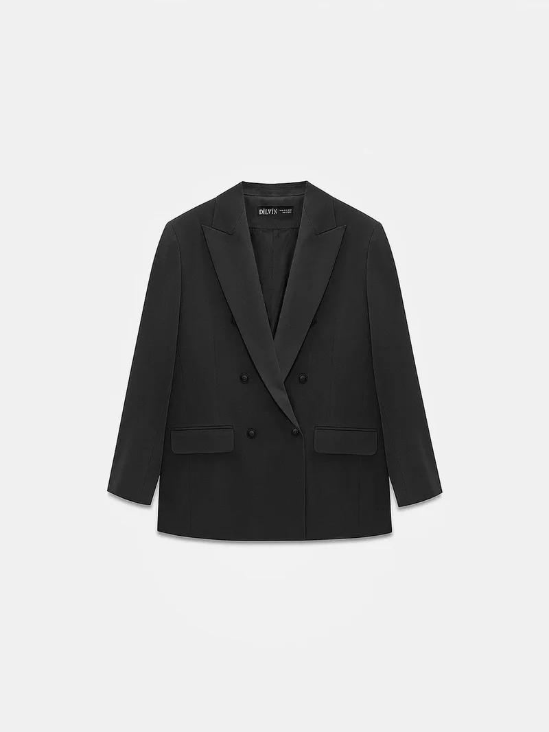 ديلفين DILVIN Long Crepe Blazer Jacket