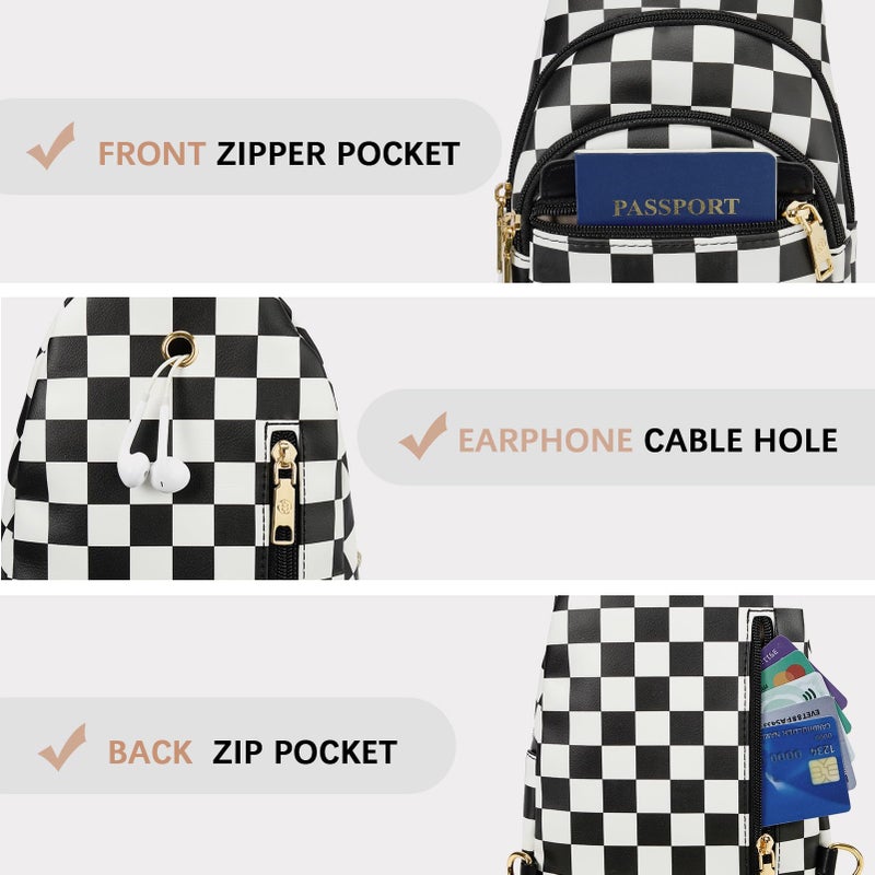 BOSTANTEN Small Sling Bag for Women Leather Crossbody Bags Fanny Pack Chest Bag for Travel - Image 5