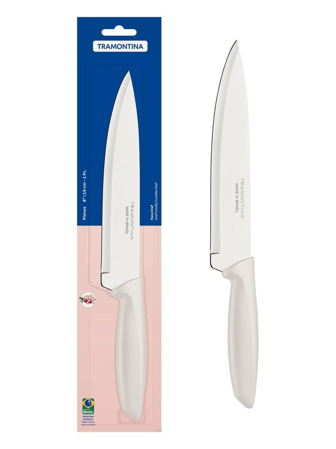 ترامونتينا سكين شيف ترامونتينا بلينوس  بوصة بشفرة ستانلس ستيل ومقبض بولي بروبلين أبيض - Image 1