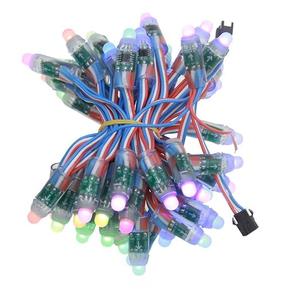 Ws2811 12Mm Diffused Digital RGB Led Pixel Light Individually Addressable Round Led Pixels Module Ip68 Waterproof Dc 5V Multicolor  - Image 1